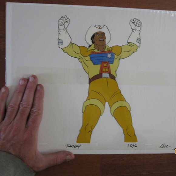 1980's Bravestarr Production Animation Cel w/ Original Sketch